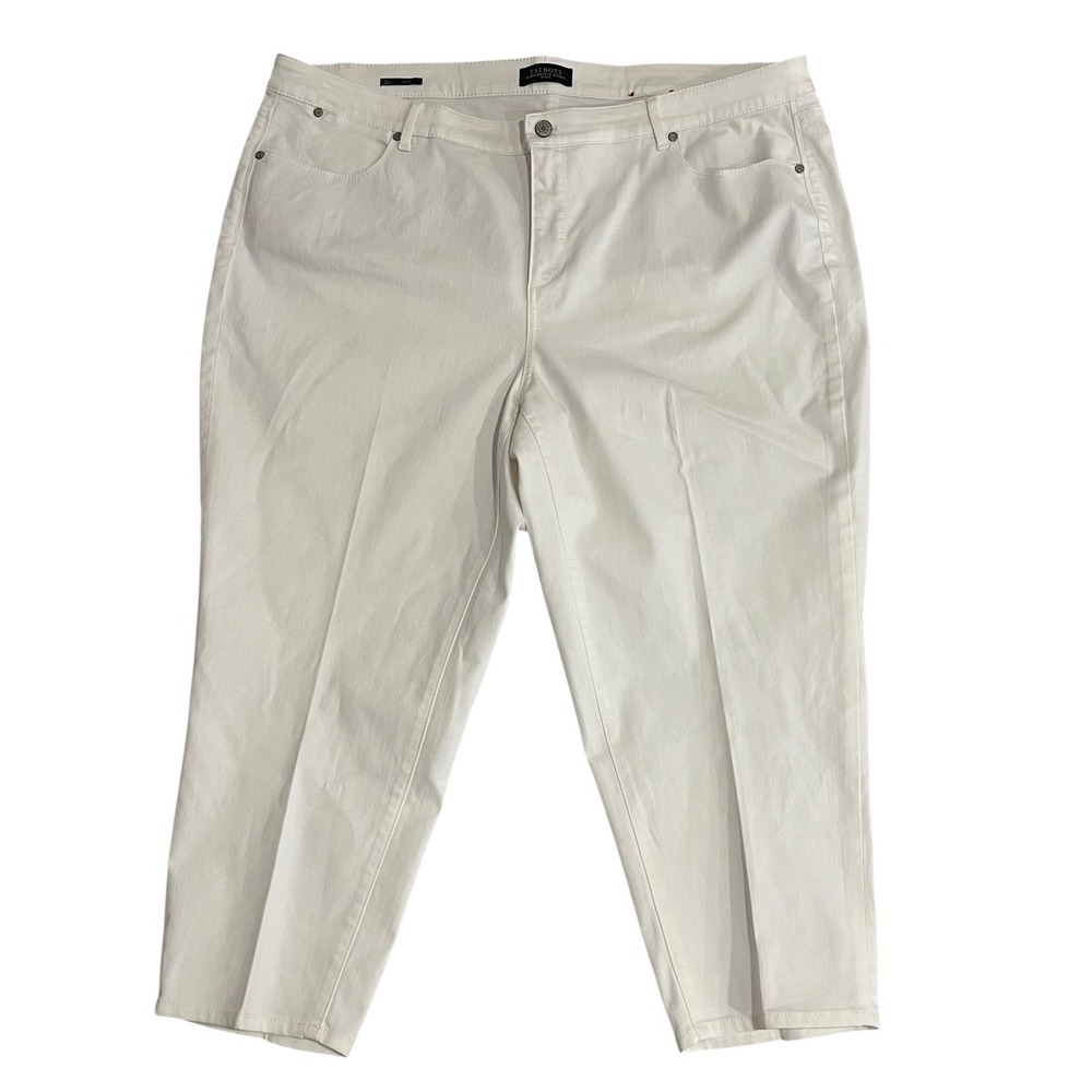 NWOT Talbots Flawless Five Pocket Crop Jeans Womens 22W White